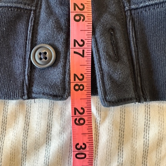 J.Crew Color Block Fleece Cardigan – L (Navy, Burgundy, Hunter Green Sleeves) - Picture 4 of 4